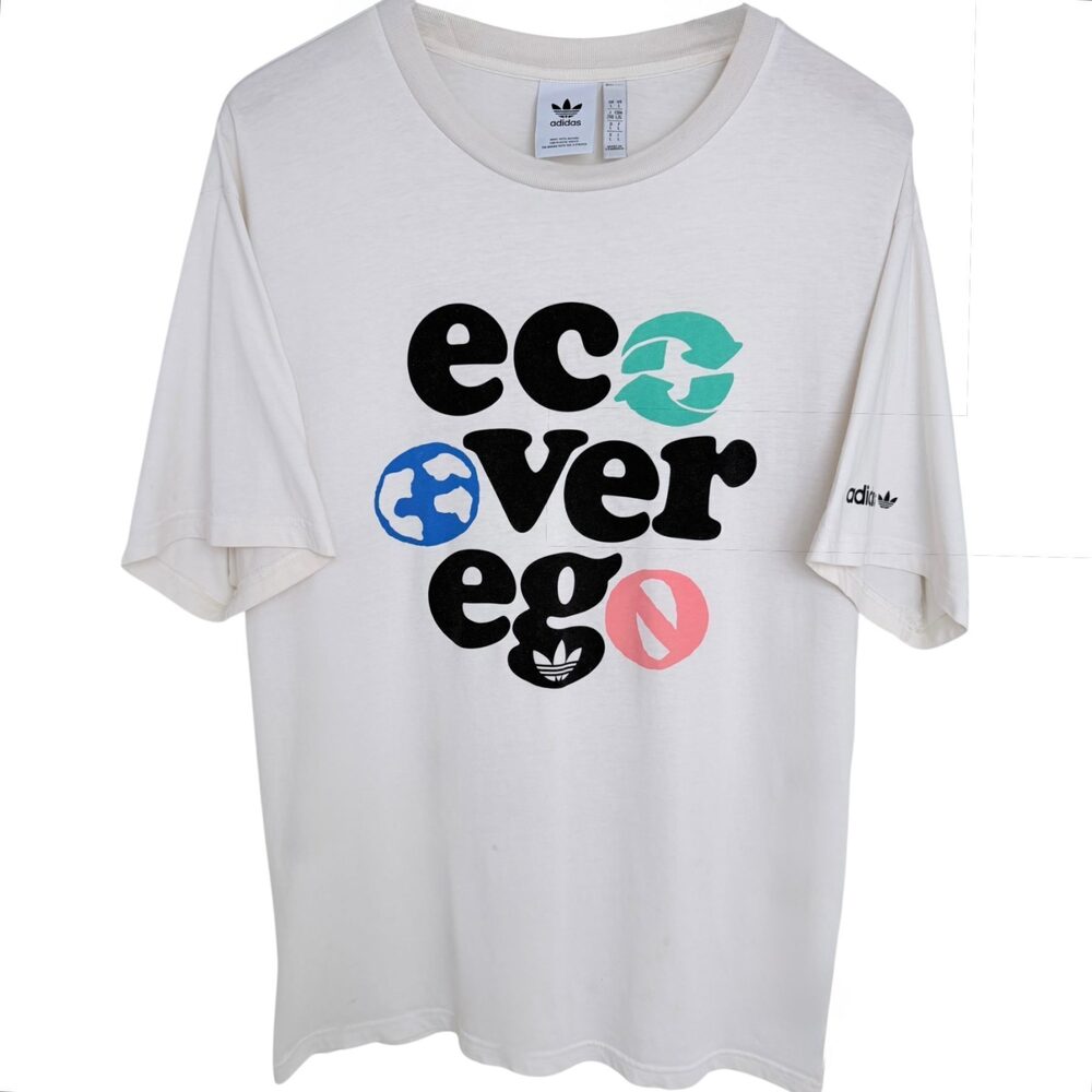 adidas White Adidas Originals Eco Over Ego Tee HC2139 T-Shirt Men's Large